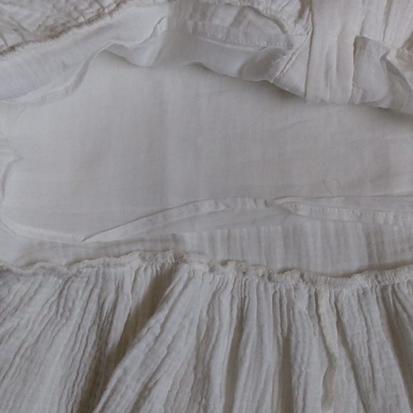 White Beach Coverup Sundress Swim Cover Flouncy  Size XS - Picture 5 of 7